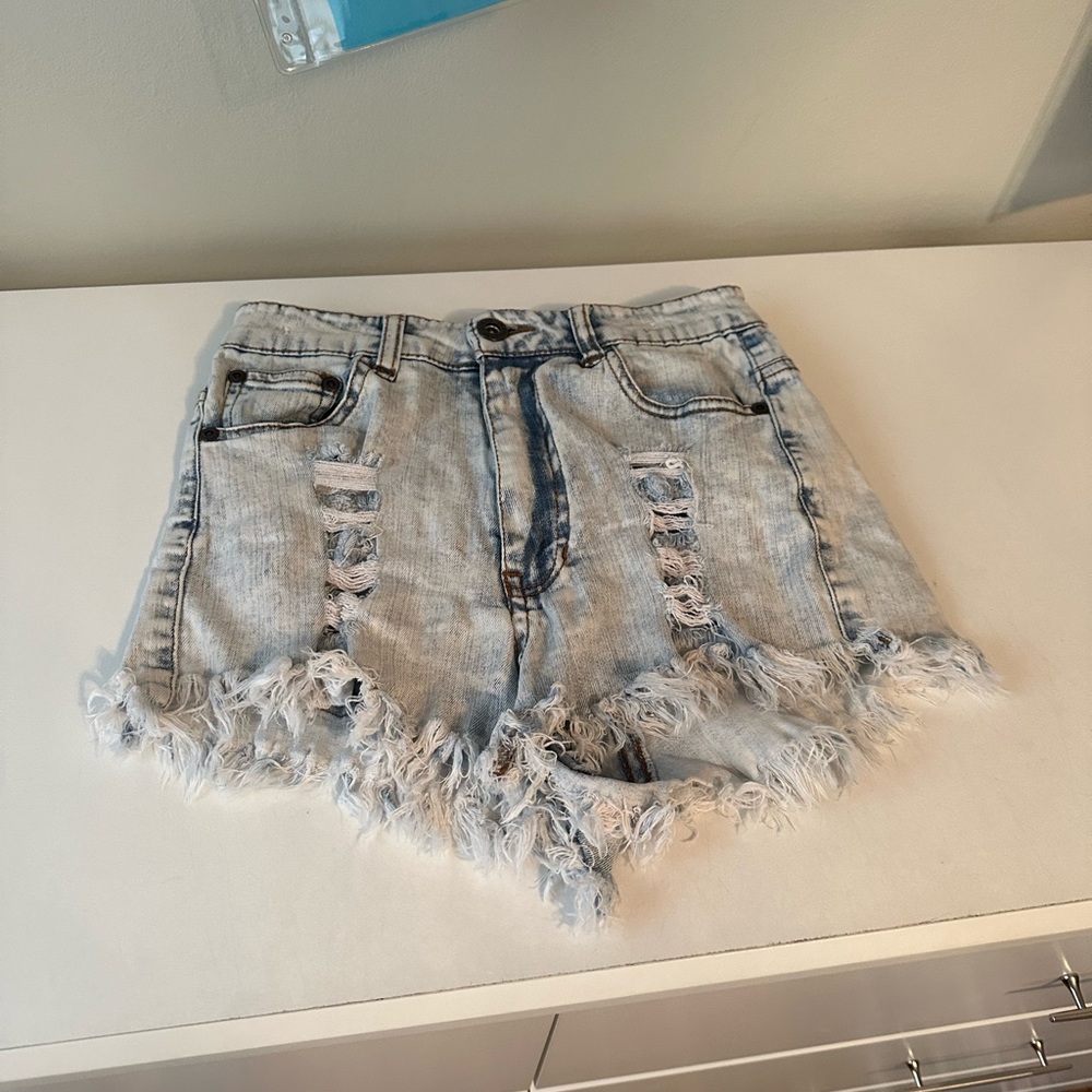 Light blue wash denim shorts from JCJQ. size small.